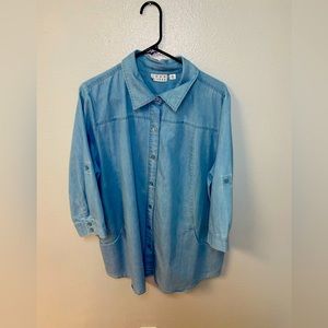 Limited Edition Joan River’s Denim Button down top